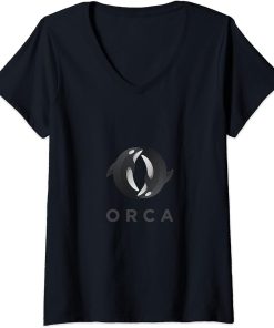 Womens Cute Orca - I Love Orca V-Neck T-Shirt