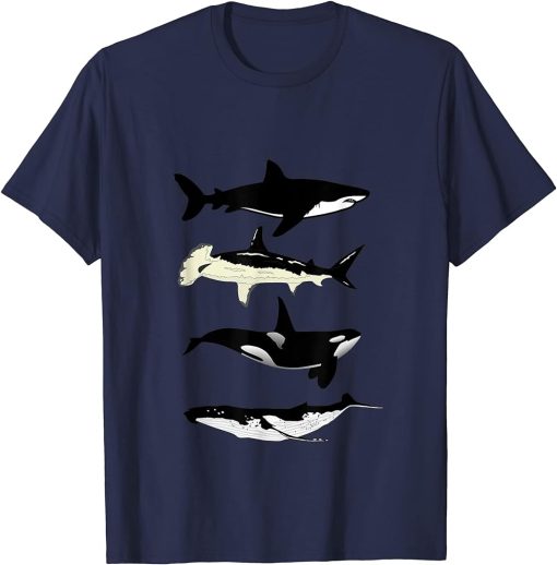 Shark whale orca Ocean Animals T-Shirt