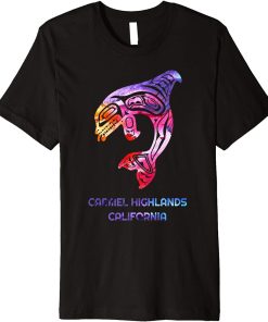 Carmel Highlands CA Orca Killer Whale Native American Premium T-Shirt